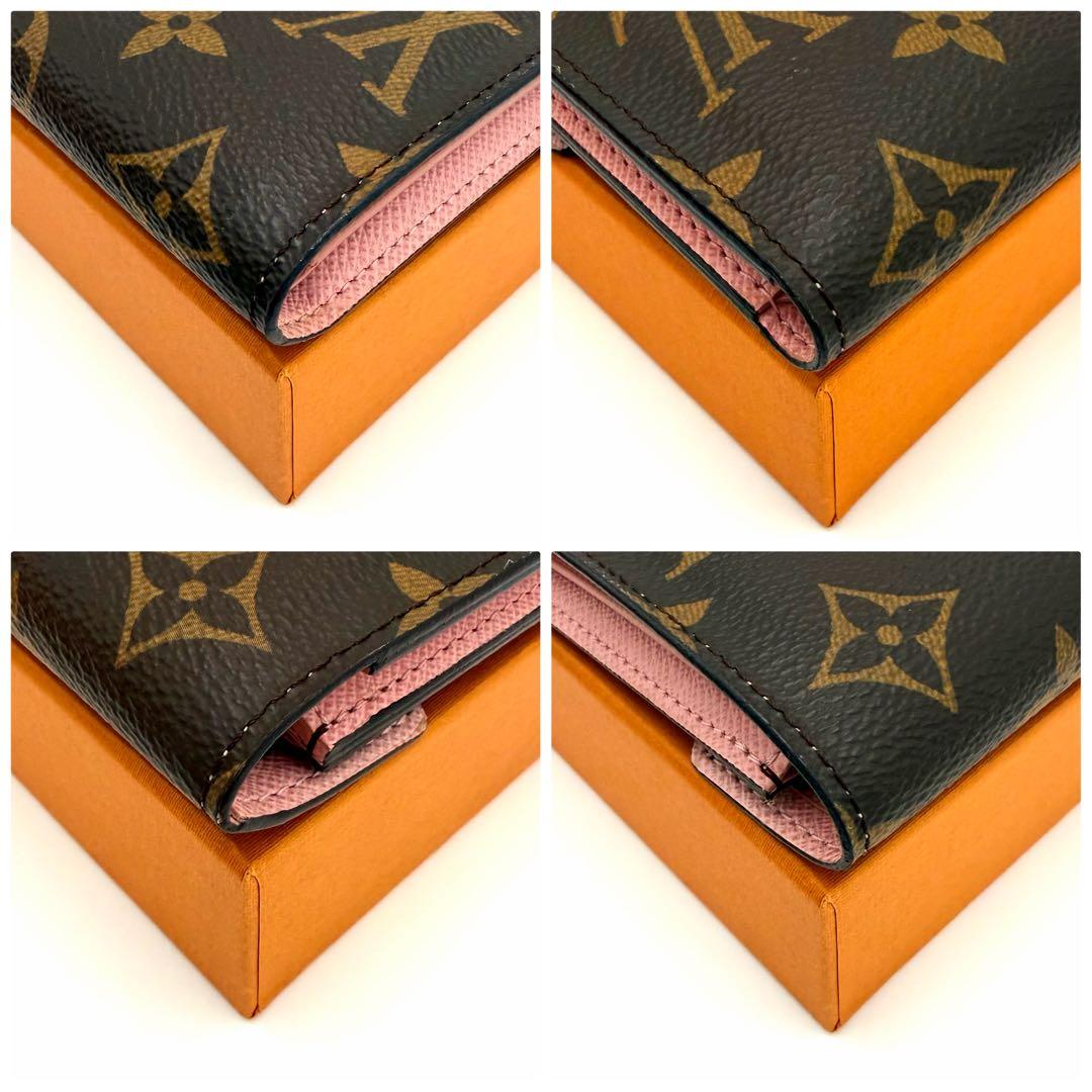 【美品】ルイヴィトン モノグラム ローズバレリーヌ ヴィクトリーヌ 三つ折り財布