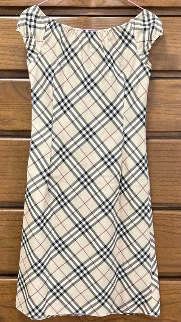 BURBERRY BLUE LABELベージュ チェックノースリーブ ワンピース