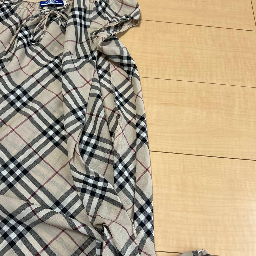 BURBERRY BLUE LABELベージュ チェックノースリーブ ワンピース