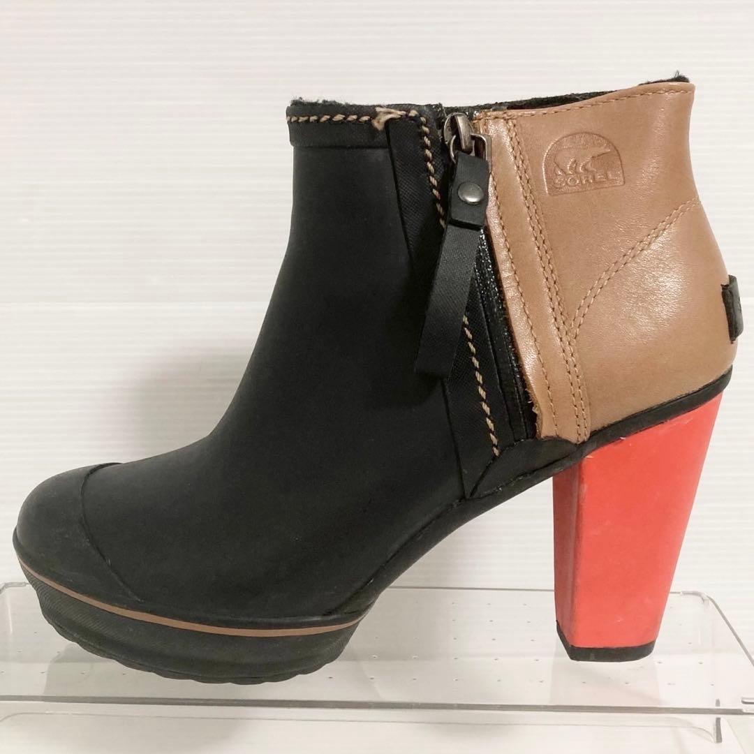 SOREL ソレル アンクル レインブーツ 25cm ヒール