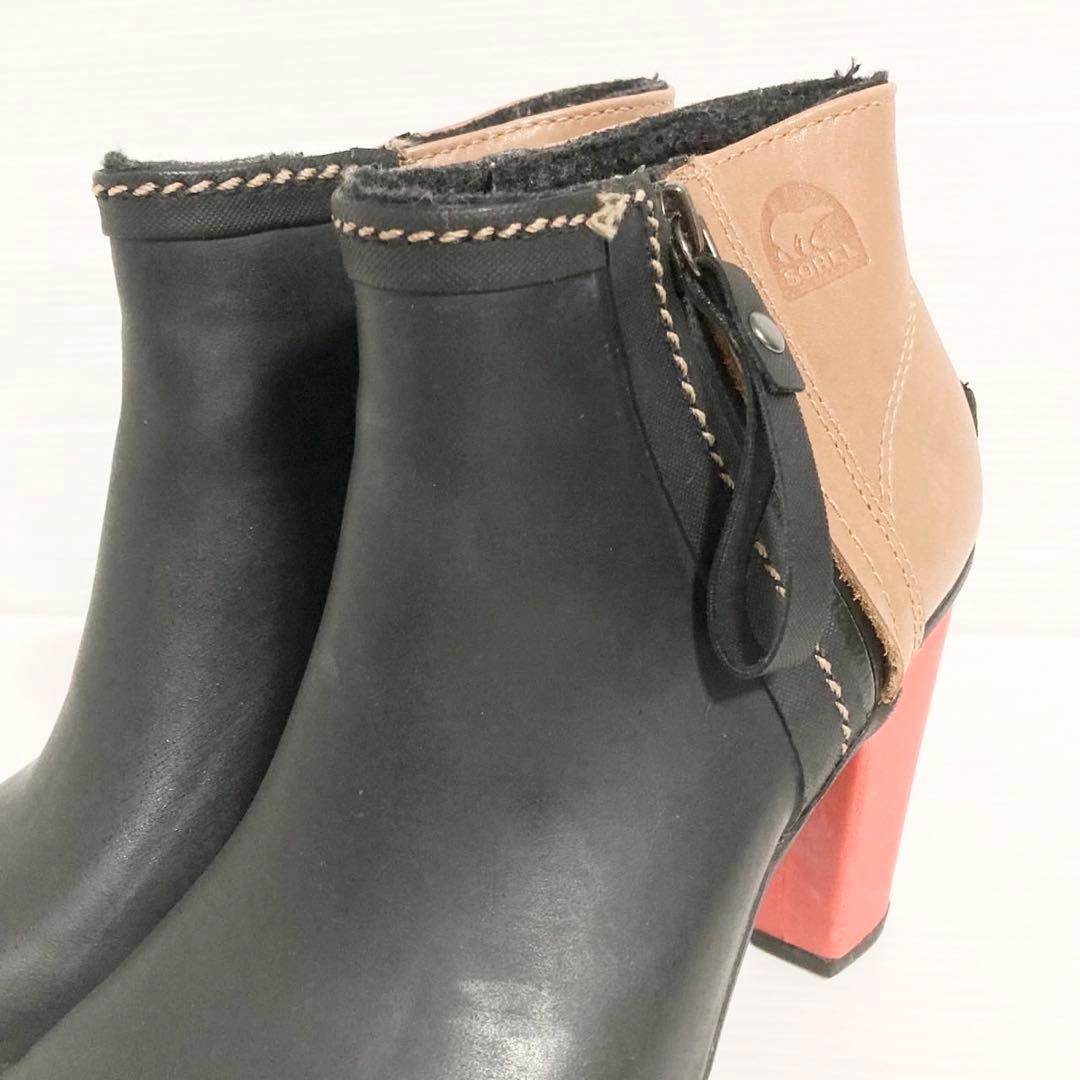 SOREL ソレル アンクル レインブーツ 25cm ヒール