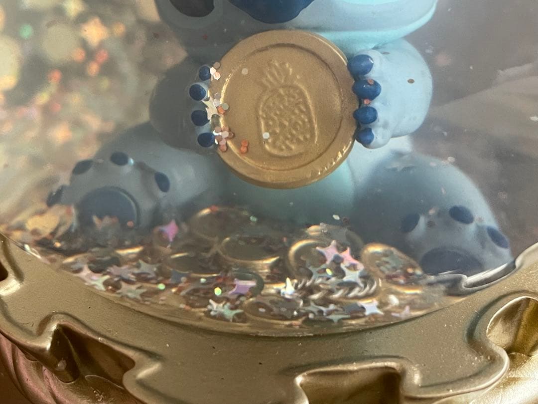 スティッチ ソープスタジオ　ゴールド　金貨　スノードーム　スノーグローブ