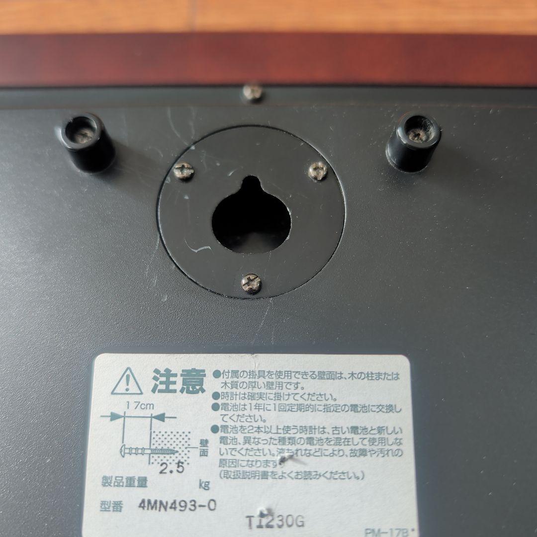 CITIZEN ネムリーナピュアM493 電波掛時計 ブラウン 四角形