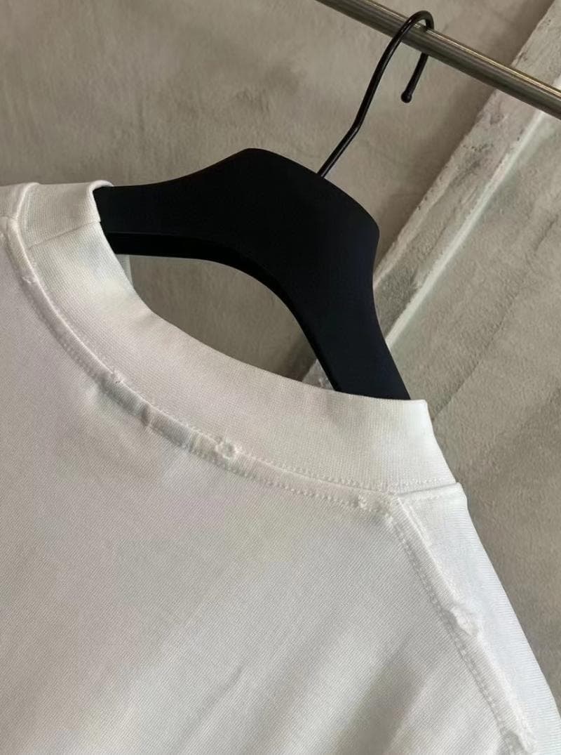 Balenciaga 不規則ロゴプリント 半袖Tシャツ ホワイト