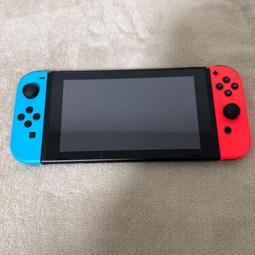 美品　Nintendo Switch 本体 青/赤 Joy-Con 付属品付き