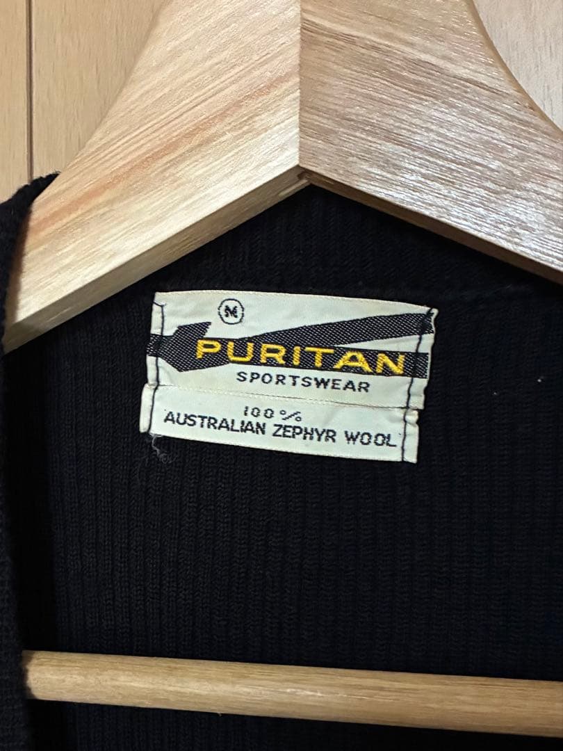 50s PURITAN ピューリタン 黒 ブラック ベスト ニットベスト ウール