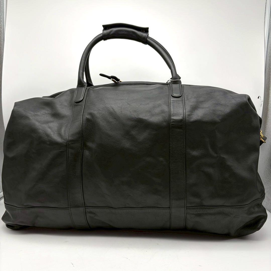 極美品　オールド コーチ ボストンバッグ USA製 2way レザー 黒