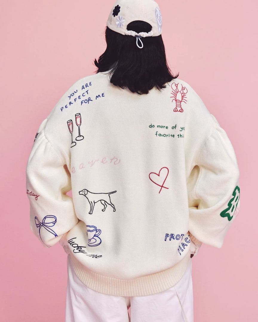 タグ付き新品 bibiy B. UNIVERSE CARDIGAN ホワイト