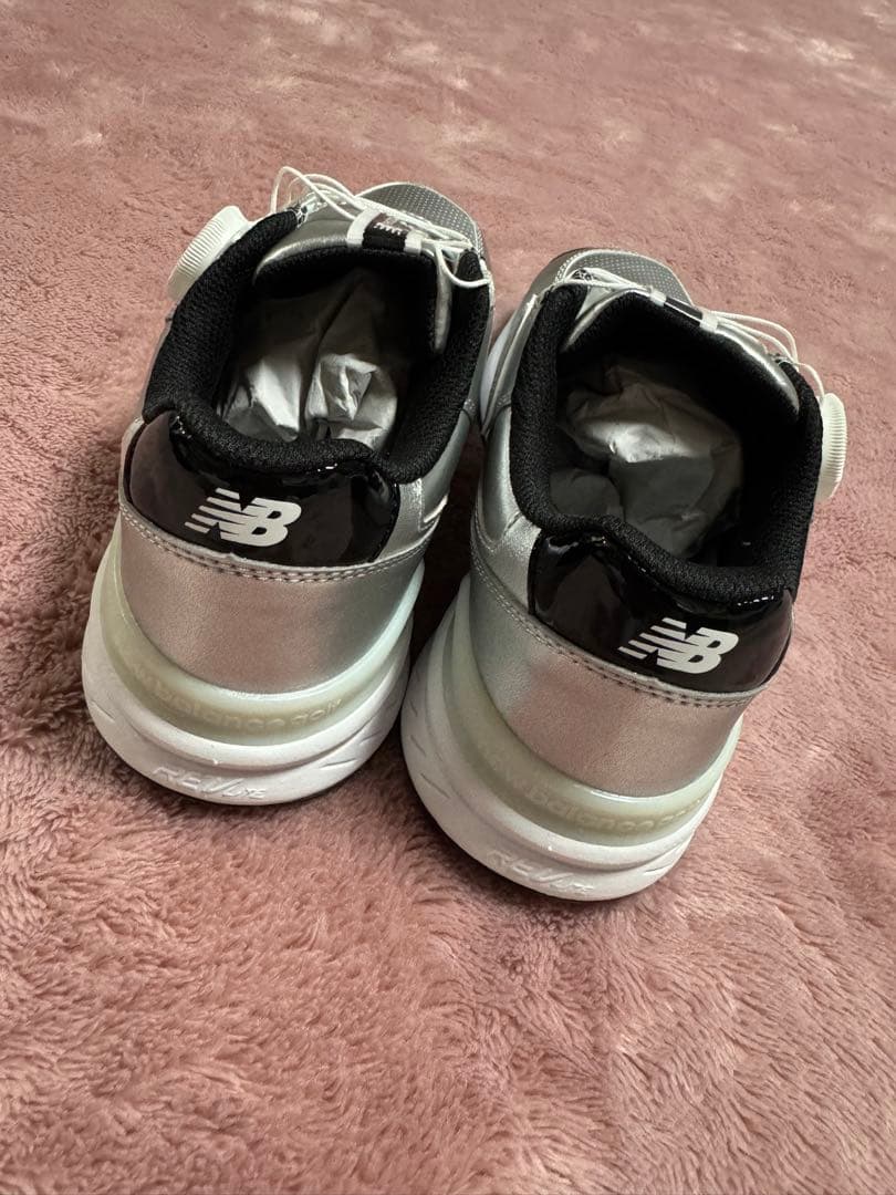 美品✨New Balance レディース ゴルフシューズ996シルバー BOA