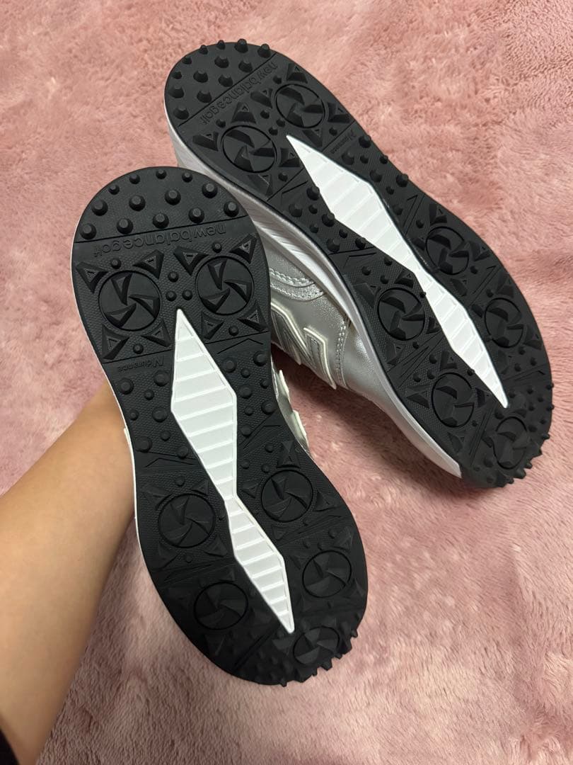 美品✨New Balance レディース ゴルフシューズ996シルバー BOA
