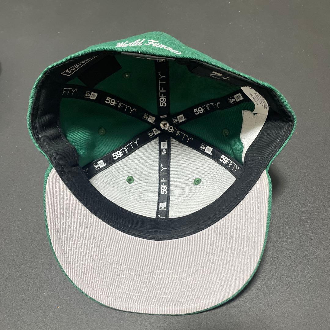 ニューエラSupreme 59FIFTY グリーンキャップ 7 1/4