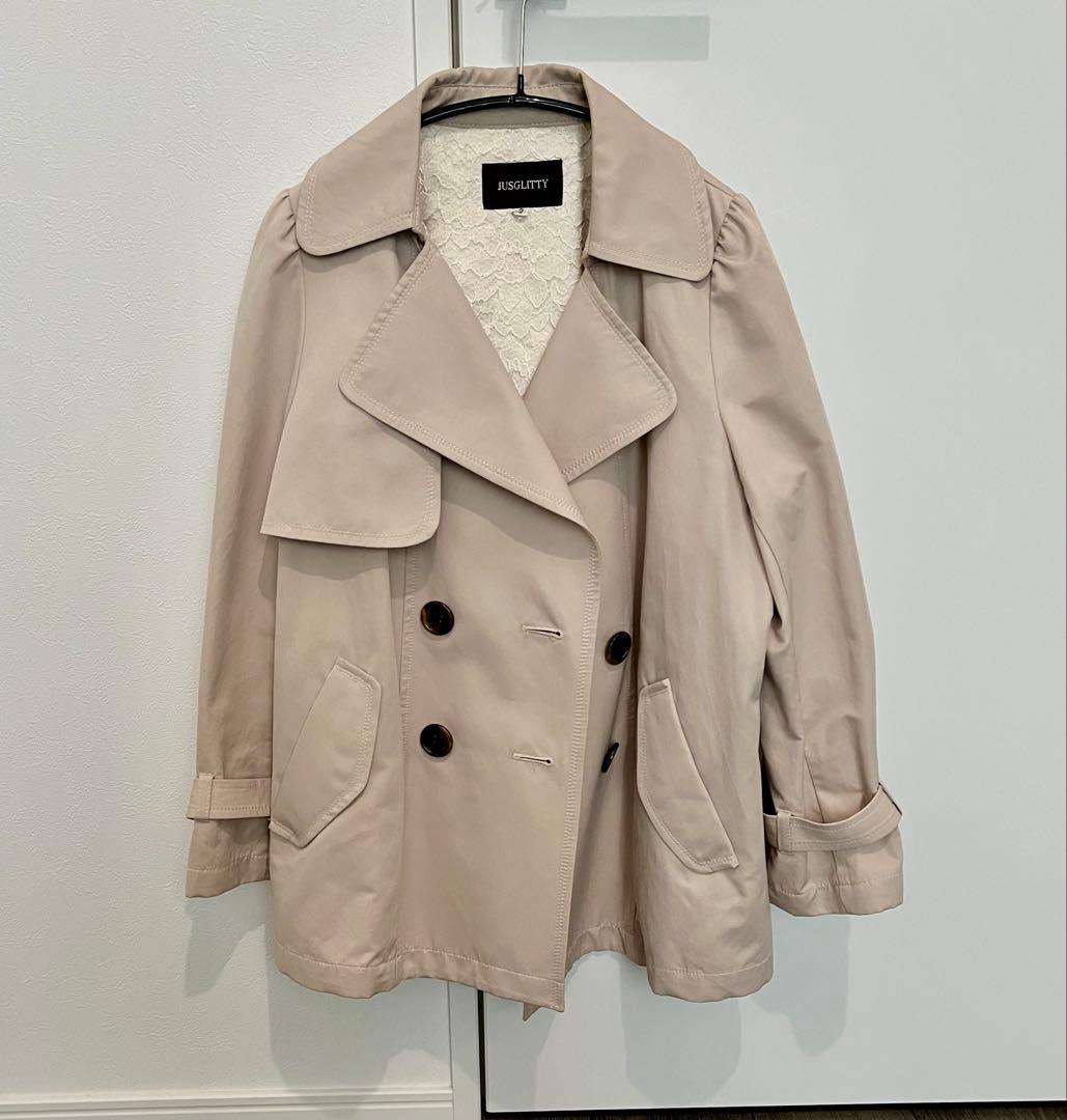 JUSGLITTYジャスグリッティー　ショートトレンチコート