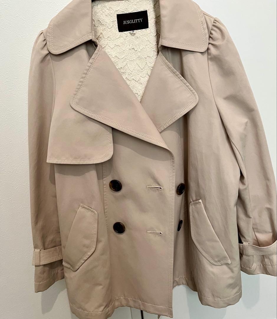 JUSGLITTYジャスグリッティー　ショートトレンチコート