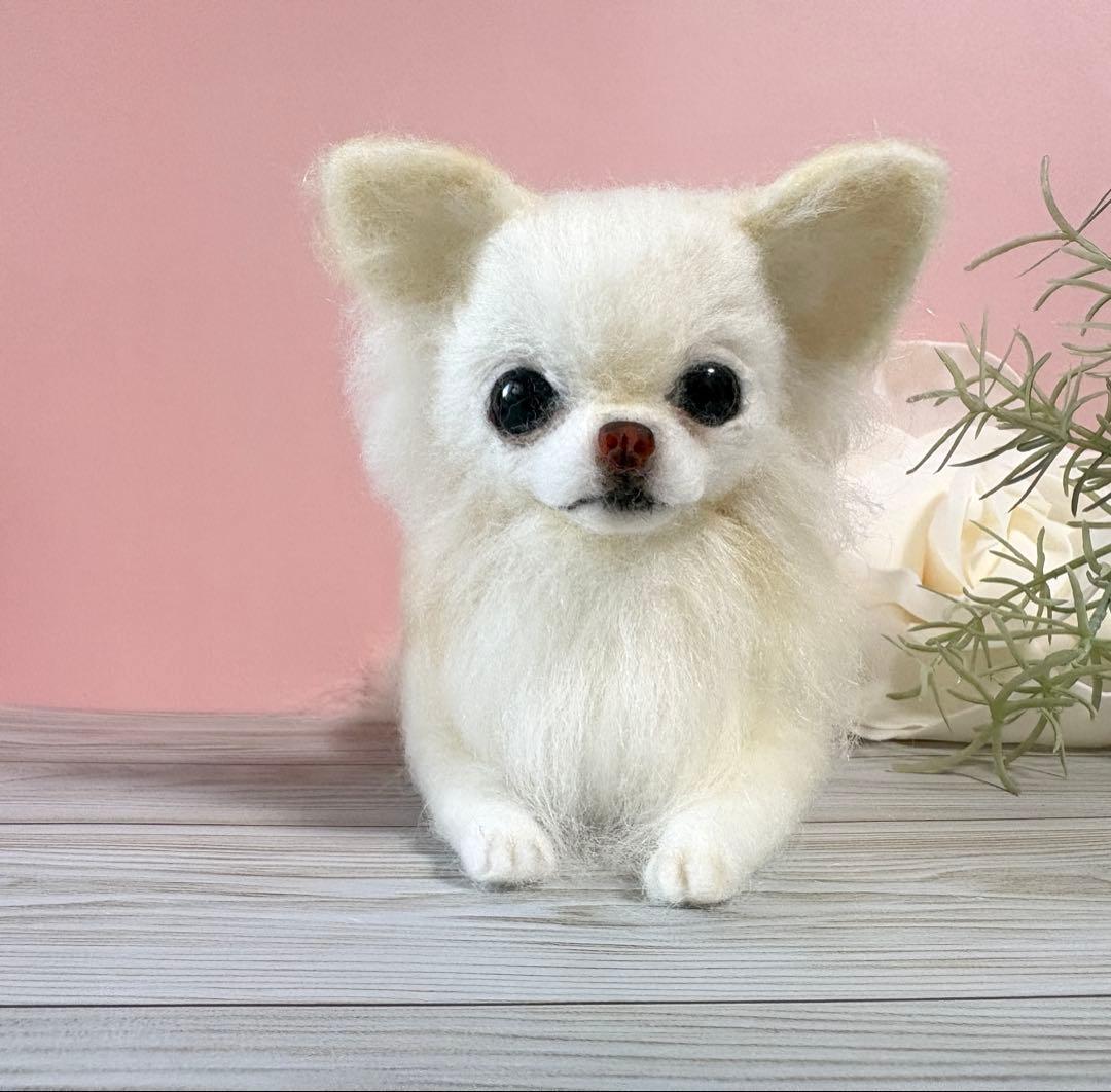 みみこ　羊毛犬　羊毛フェルト　おすましチワワ