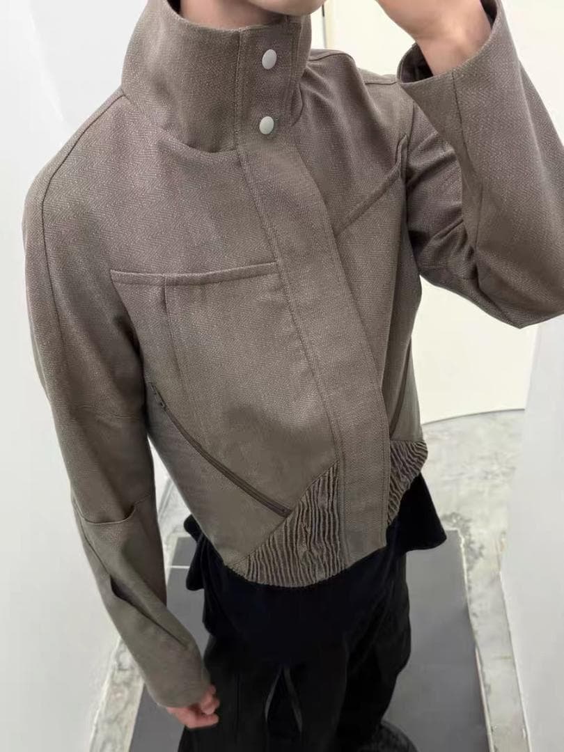 KIKO KOSTADINOV ブラウン スタンドカラー ジャケット L