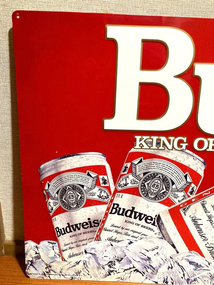 【当時物】 Budweiser 看板 St.Louis.USA 特大 91cm