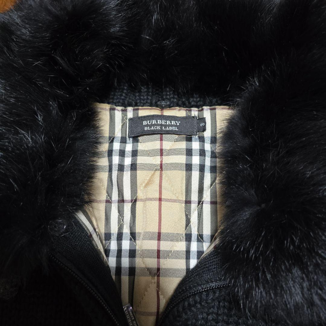 BURBERRY BLACK LABEL ファー付きジャケット