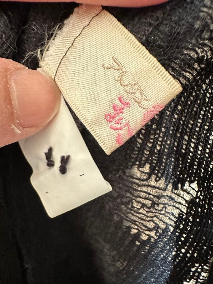 専用　【アトリエまりこ】美品花柄刺繍 黒 レースカーディガン