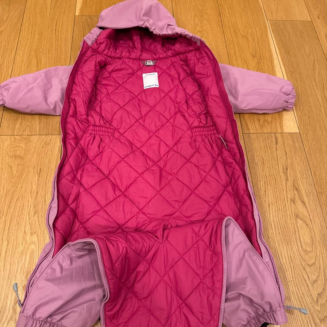 美品　mont-bell 子ども用スキーウェア 80サイズ ピンク