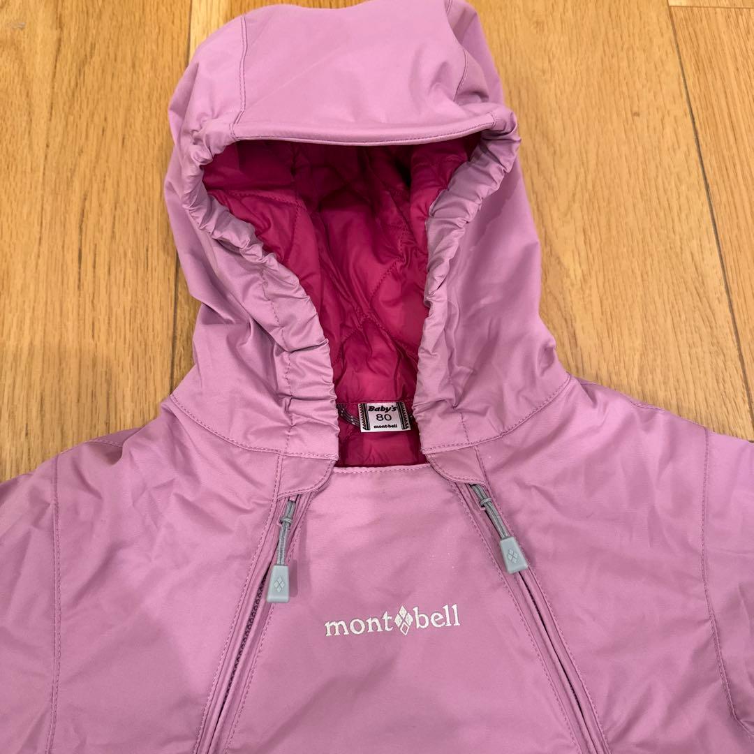 美品　mont-bell 子ども用スキーウェア 80サイズ ピンク