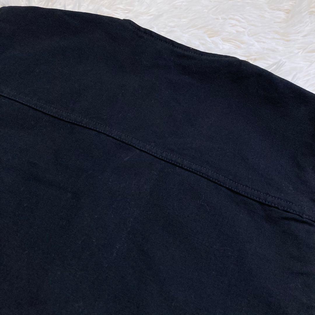 カーハート　carhartt ベスト　デニム調　ブラック　ロゴ　Lサイズ