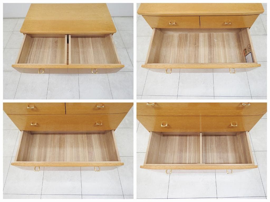 ノンナ様 高級■松岡家具■バーズアイメープル チェスト■箪笥 タンス■IDC■①