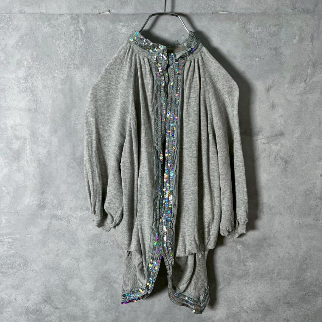 sacai サカイ ラメ装飾 薄手 ニット コットンカーディガン N1012