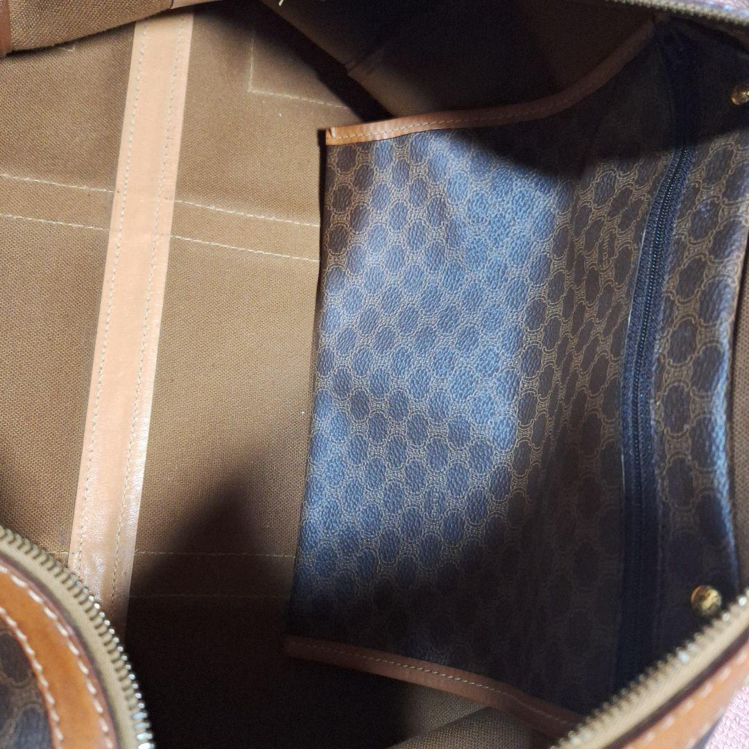 【む】Celine ボストンバッグ ブラウン レザー