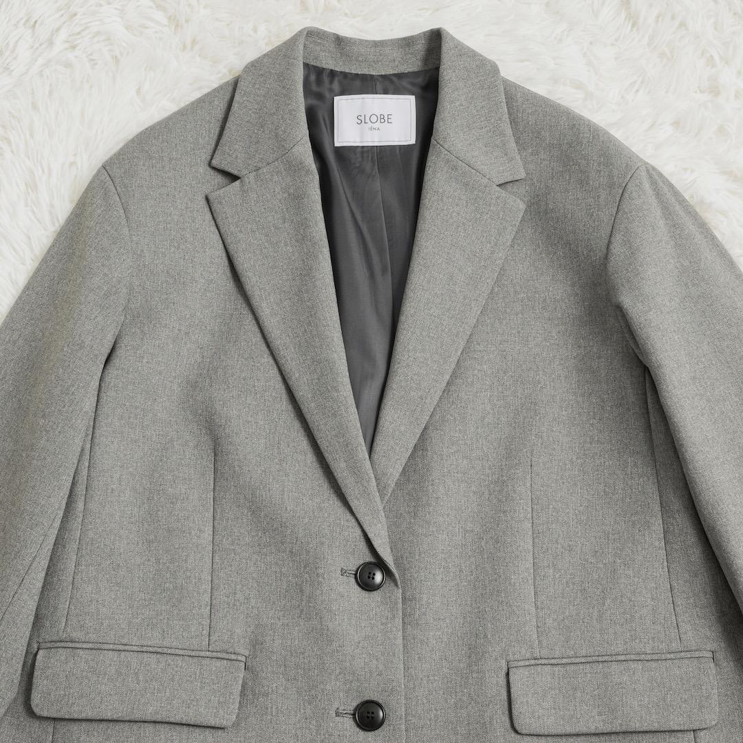 美品 SLOBE IENA 24AW PE SHARK ビッグジャケット グレー