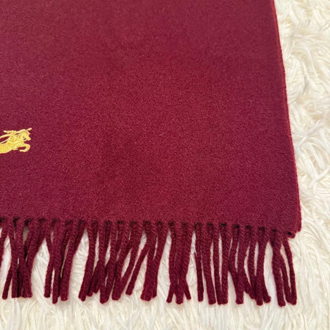 【美品】Burberry’s マフラー 無地 ボルドー カシミヤ100%