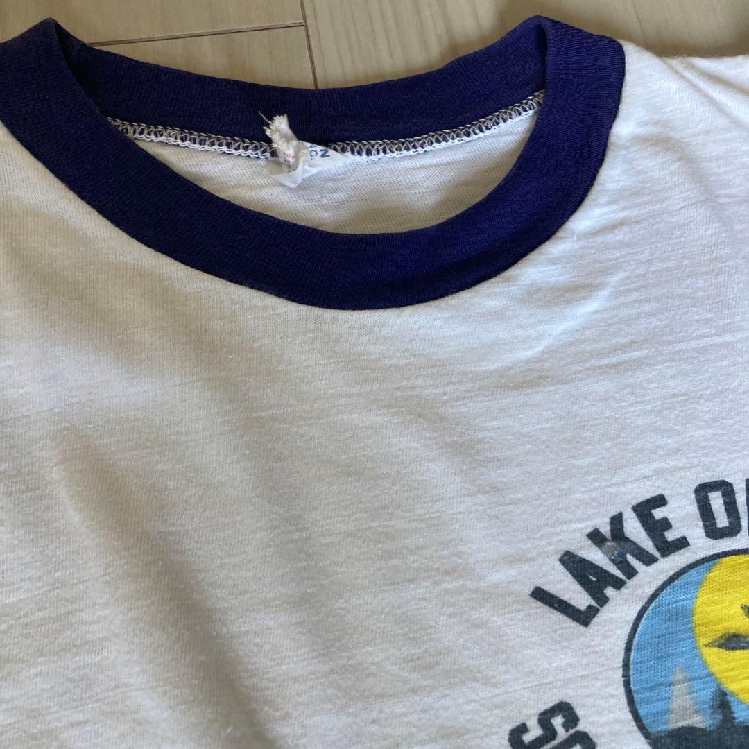 60s champion プロダクツタグ　bsa 染み込み　リンガー　tシャツ