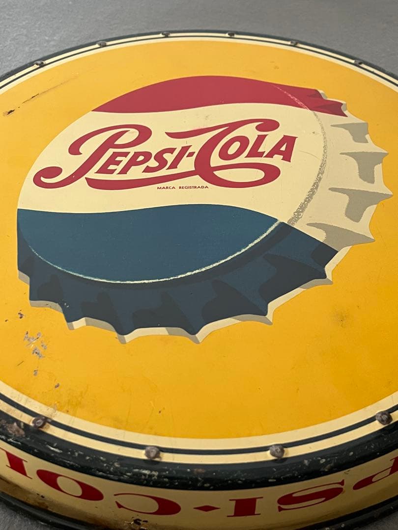 50s ペプシ-コーラ　PEPSI-COLA 金属製　ヴィンテージ　トレイ