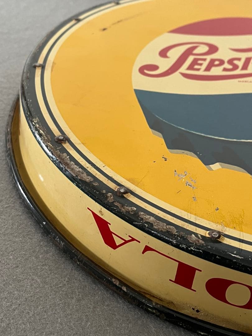 50s ペプシ-コーラ　PEPSI-COLA 金属製　ヴィンテージ　トレイ