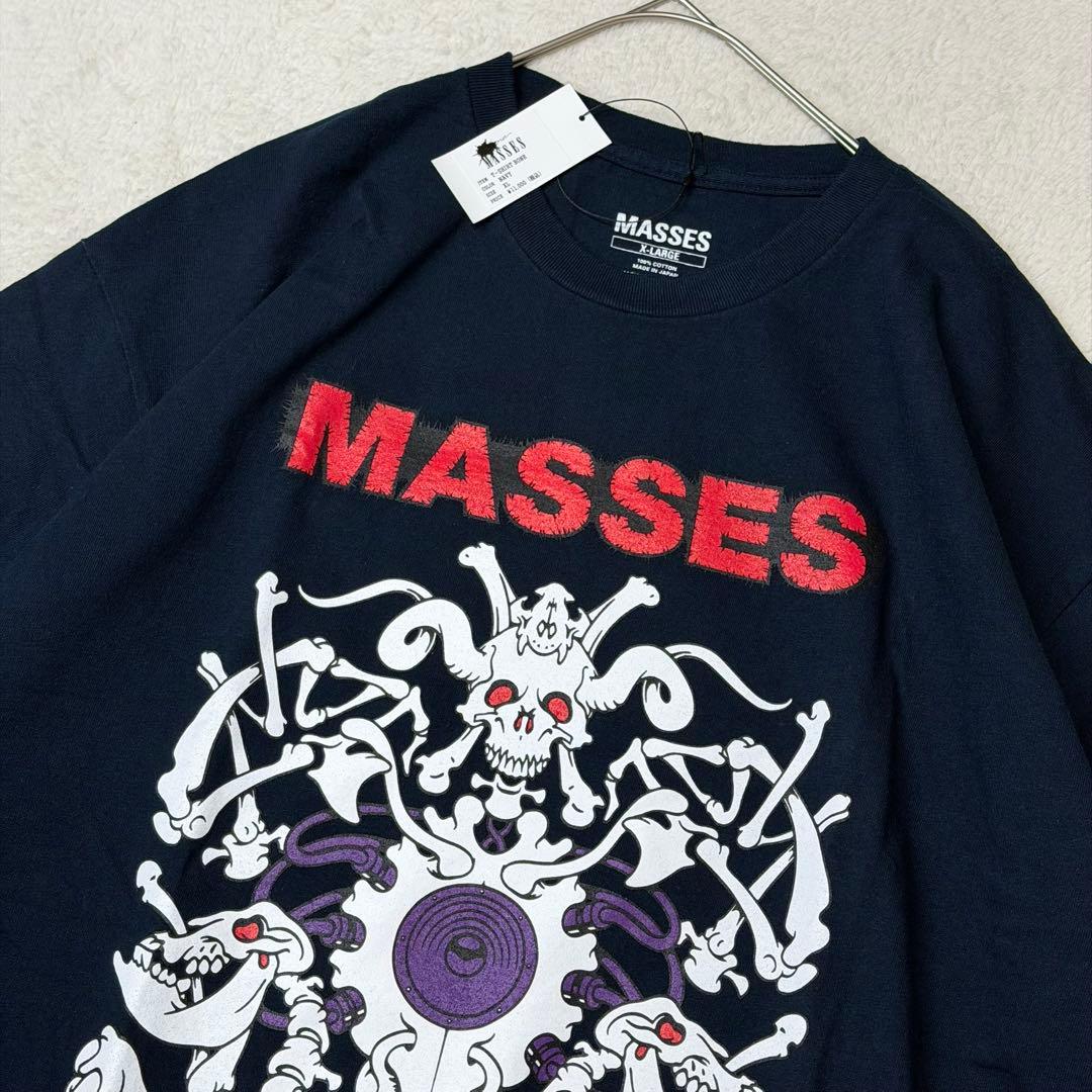 【新品・タグ付】MASSES マシス T-SHIRT BONE XL ネイビー