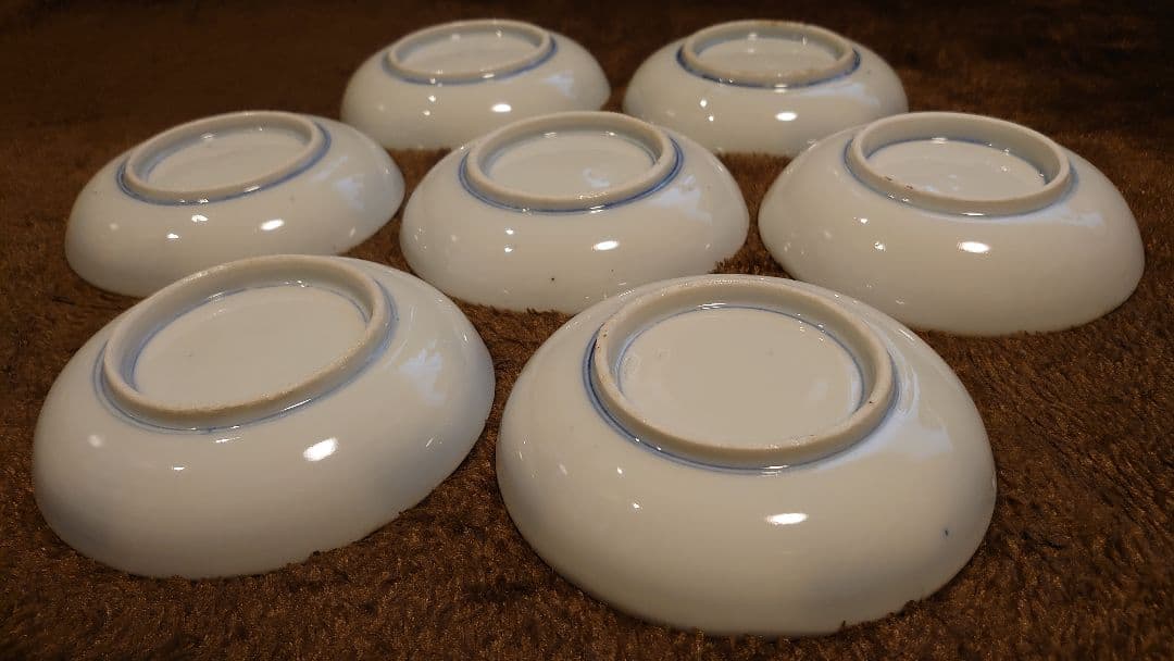 古伊万里　伊万里焼　金襴手　色絵　華の図　茶道具　蔵出し　７客