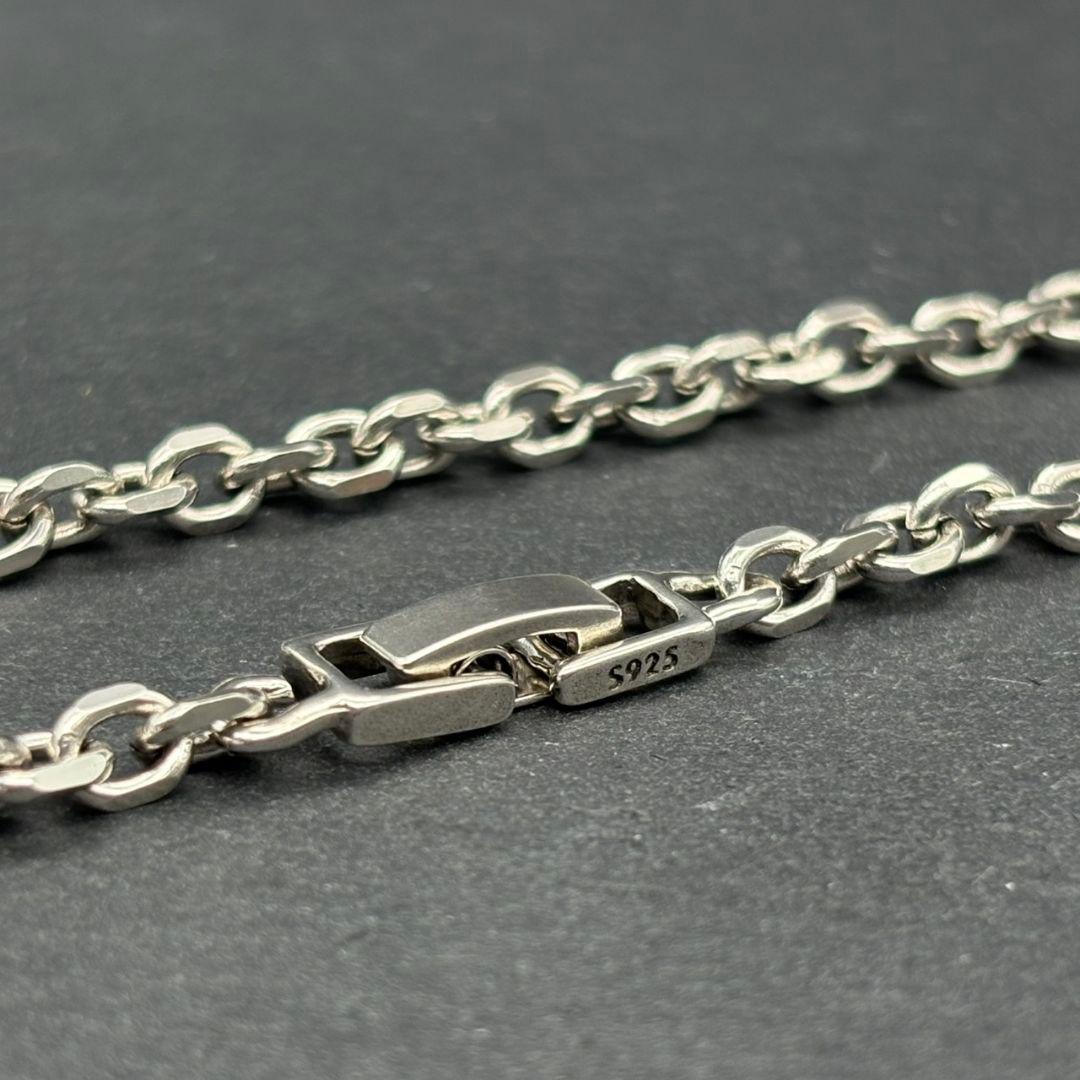 ヴィンテージ 925 シルバー チェーン ショート ネックレス シンプル 喜平