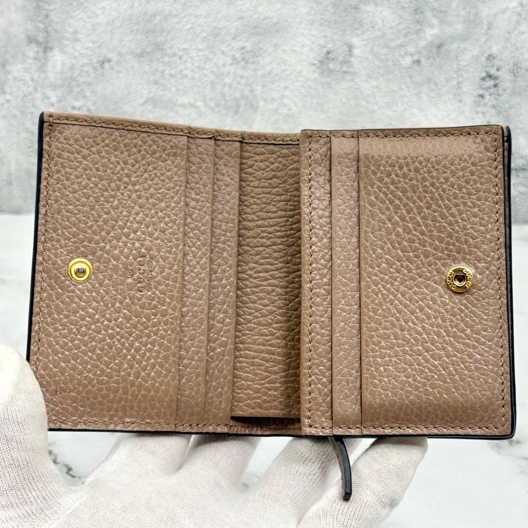 【極美品】GUCCI グッチ 二つ折り財布 マーモント ダブルG スプリーム