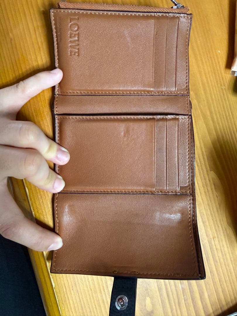 LOEWE スモールバーティカルウォレット　三つ折り財布