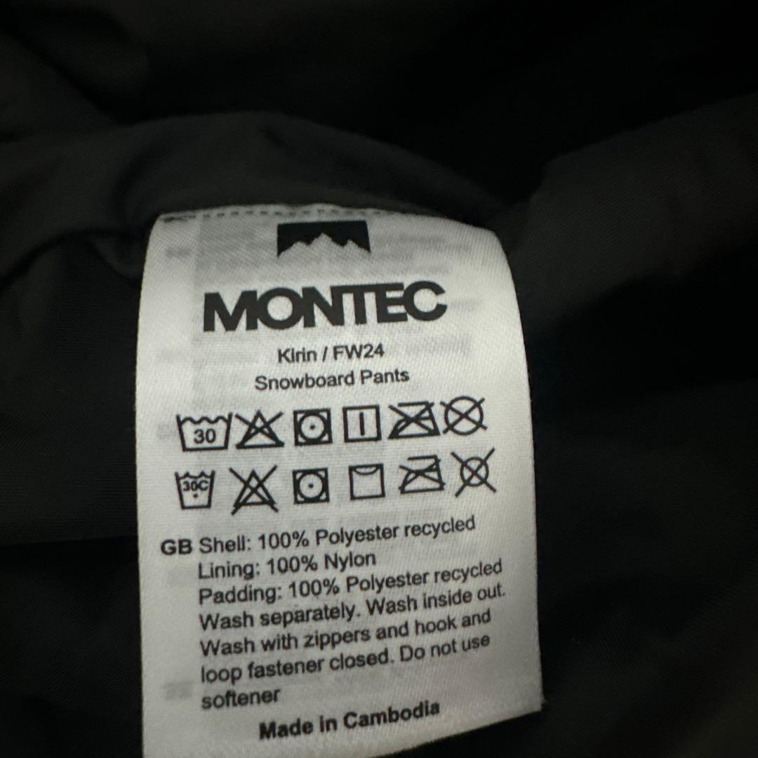 ブラック【美品】MONTEC montecスノーパンツ スノボー スキー ズボン