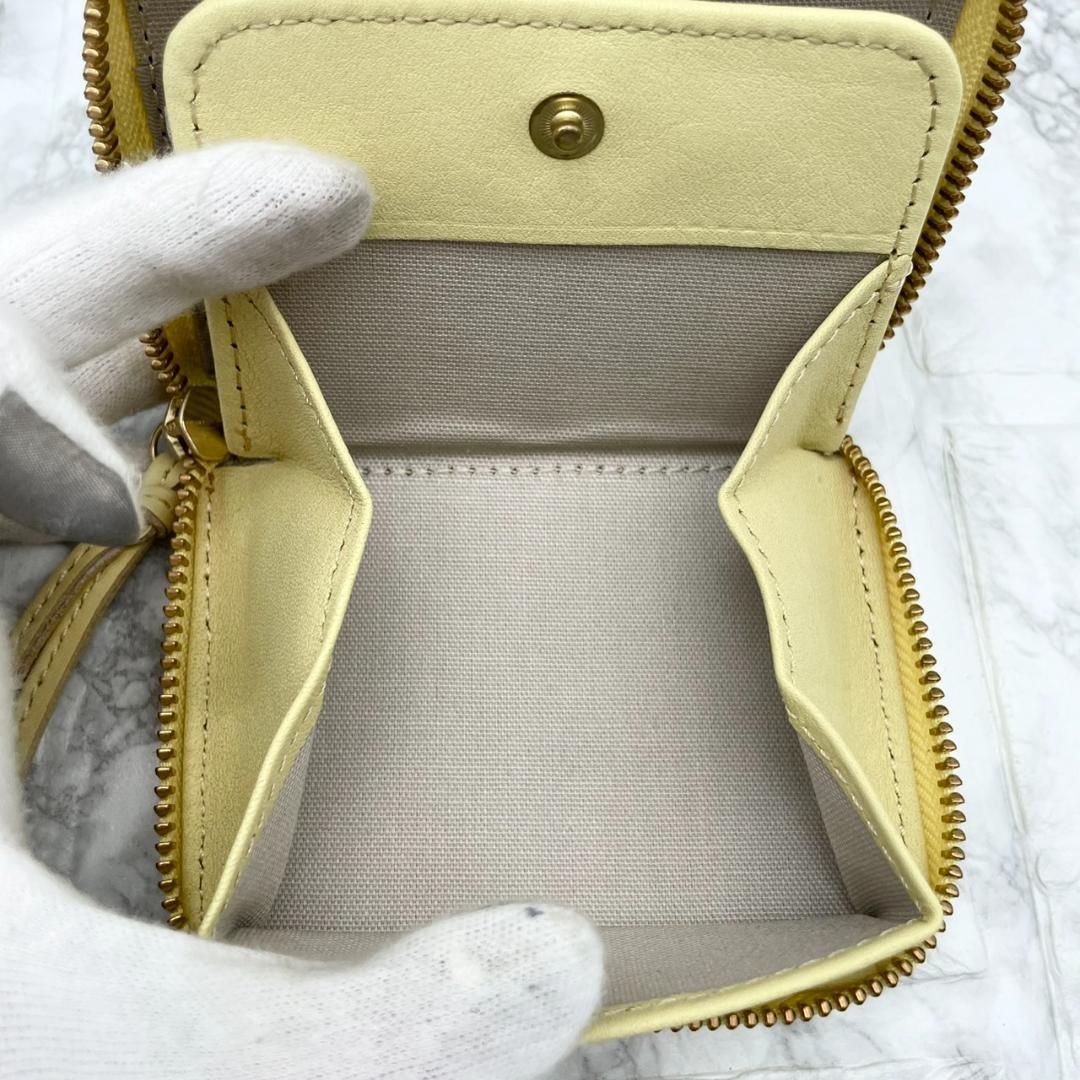 未使用級✨ぺルケ　naconiko　二つ折り財布　ジャバラ　イエロー　大容量