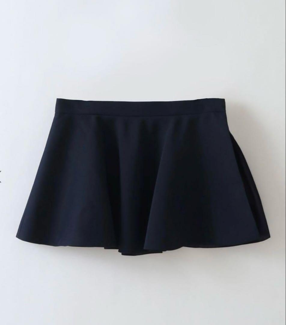 HER.＊ペプラムスカートレイヤードスカート　ネイビー　定価¥33,000 美品