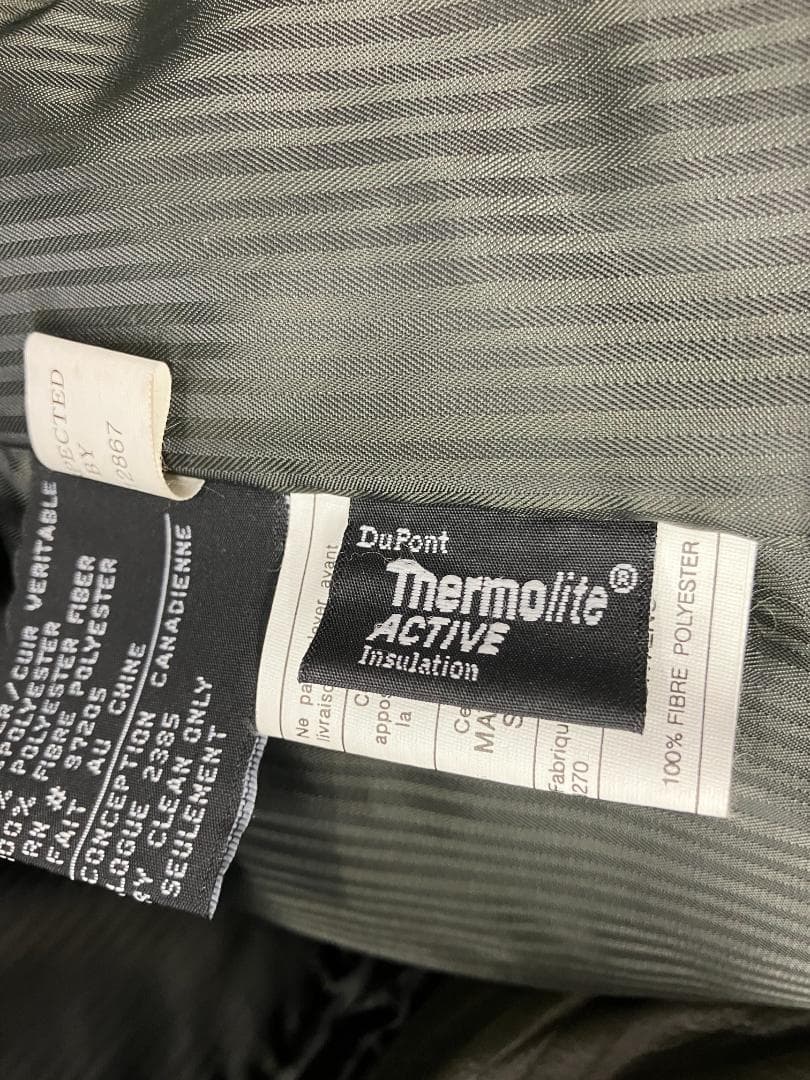 USED　美品！！DANIER　ダニエ　 ダークグリーン　レザートレンチコート