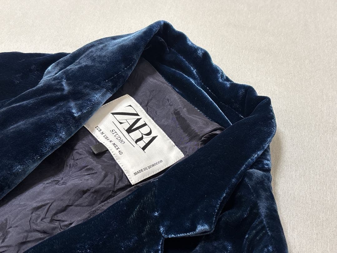 早い者勝ち　ZARA STUDIO ベルベット セットアップ 上下 シルク M