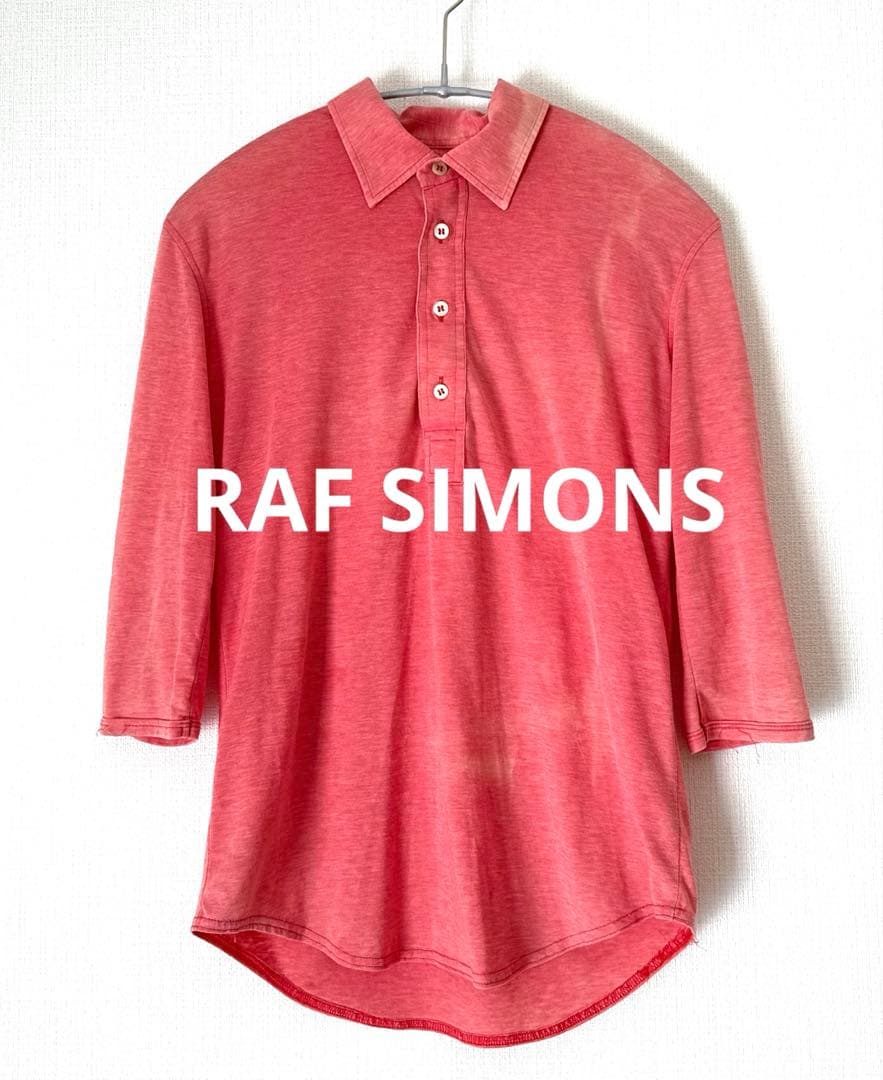 Vintage RAF SIMONS ポロシャツ　46 ピンク