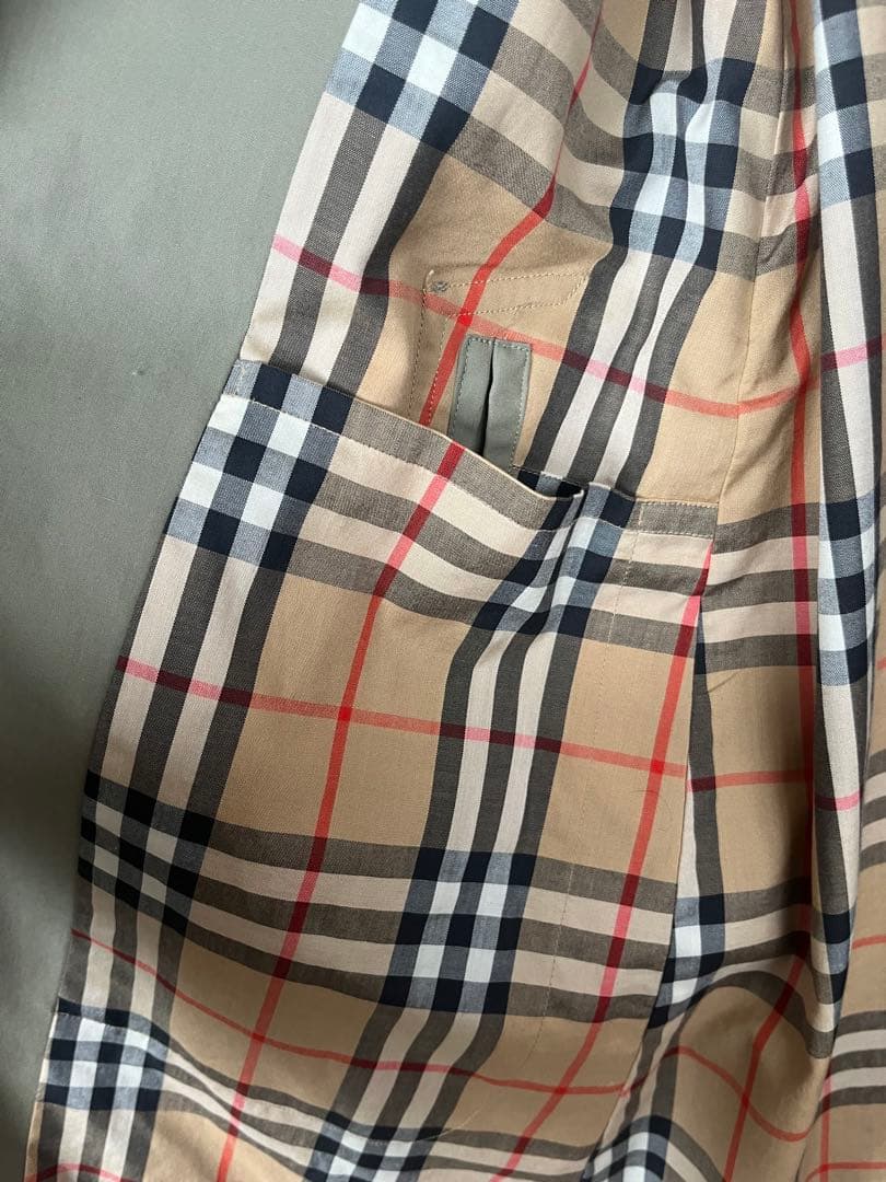 BURBERRYバーバリー ステンカラーコート ノバチェック カーキ レディース