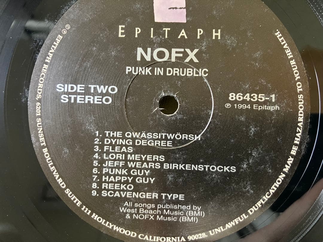 NOFX punk in drublic アナログLPレコード USオリジナル盤