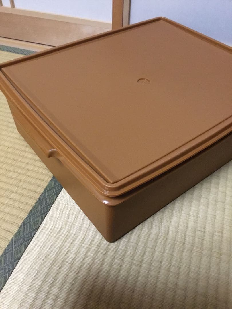 タッパーウェア　スーパーケース　ブラウン　2個セット　美品