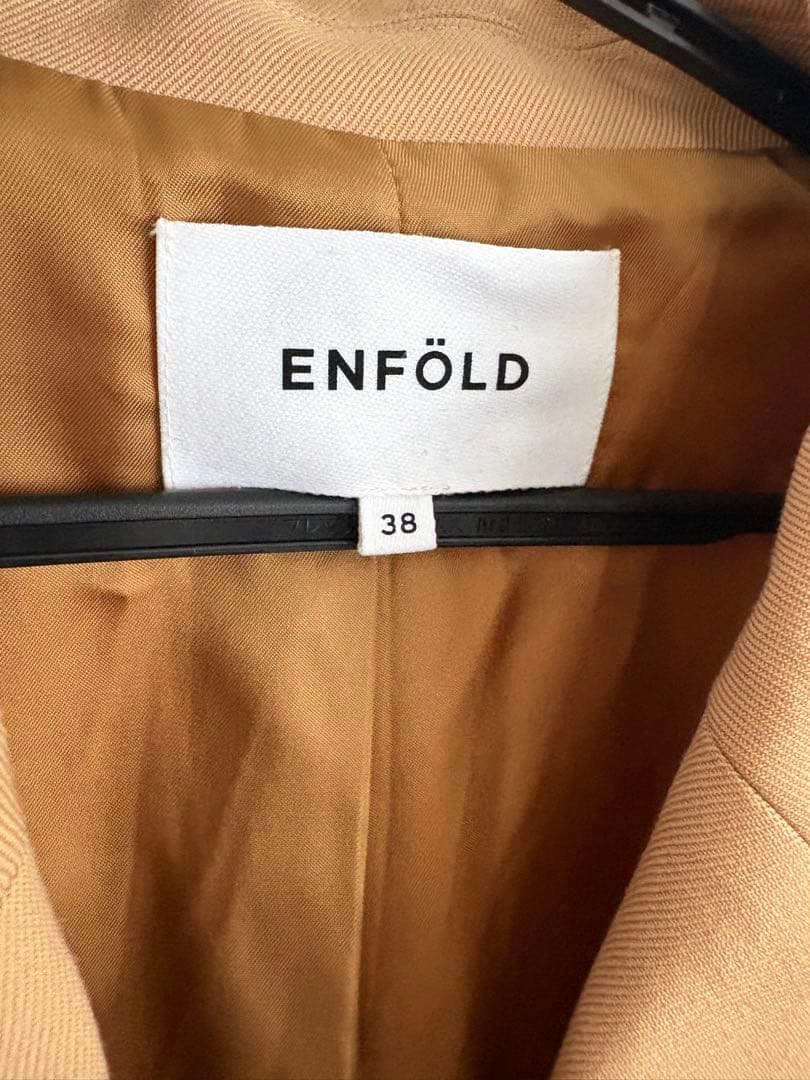 ENFOLDエンフォルド BOXシルエット ウールテーラーコート　38