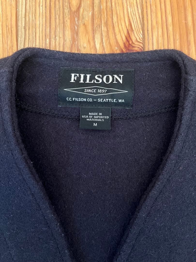 FILSON フィルソン USA製 マッキーノウール ベスト M ネイビー