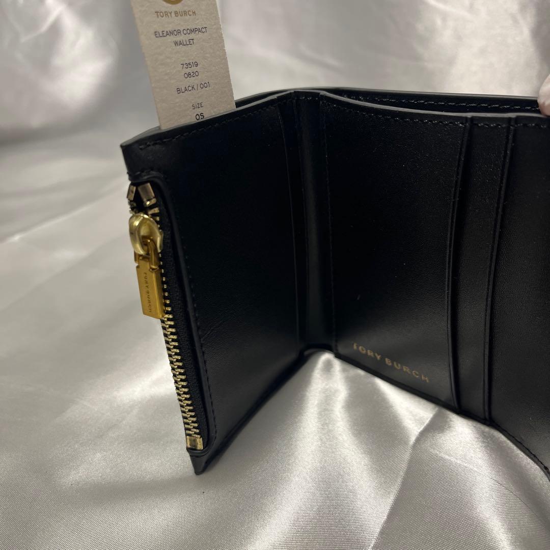 新品 TORY BURCH ブラック3つ折り財布 コンパクトウォレット
